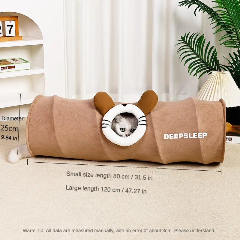 WhiskerWind Foldable Cat Tunnel