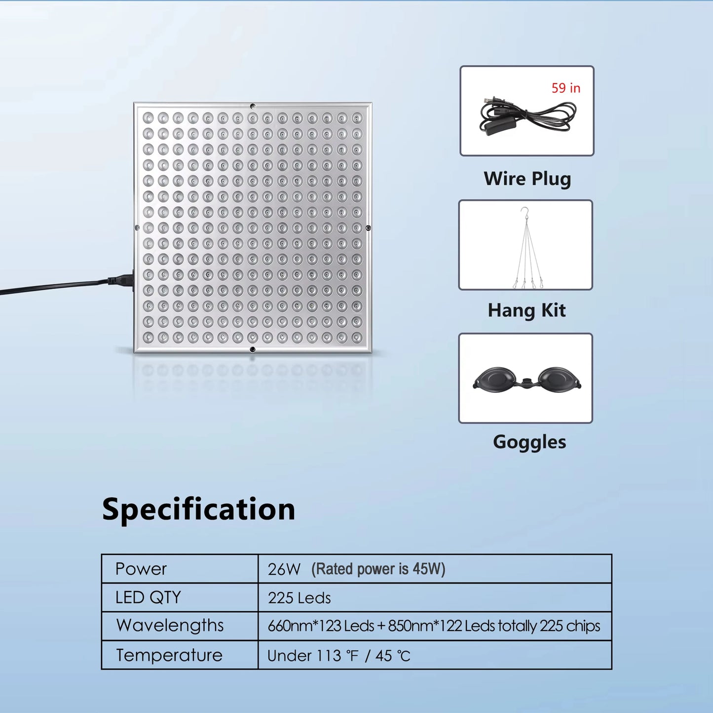 LED Red Light Therapy Panel