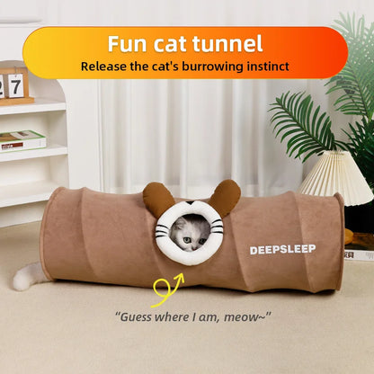 WhiskerWind Foldable Cat Tunnel