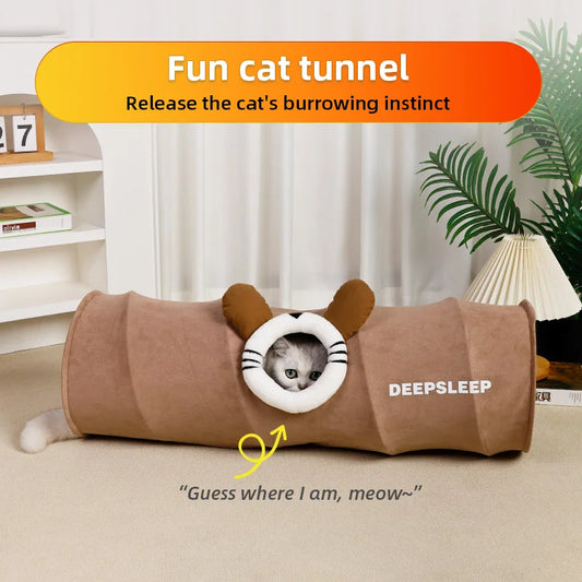 WhiskerWind Foldable Cat Tunnel