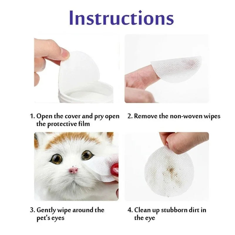 130 Pcs Pet Eye Wipes
