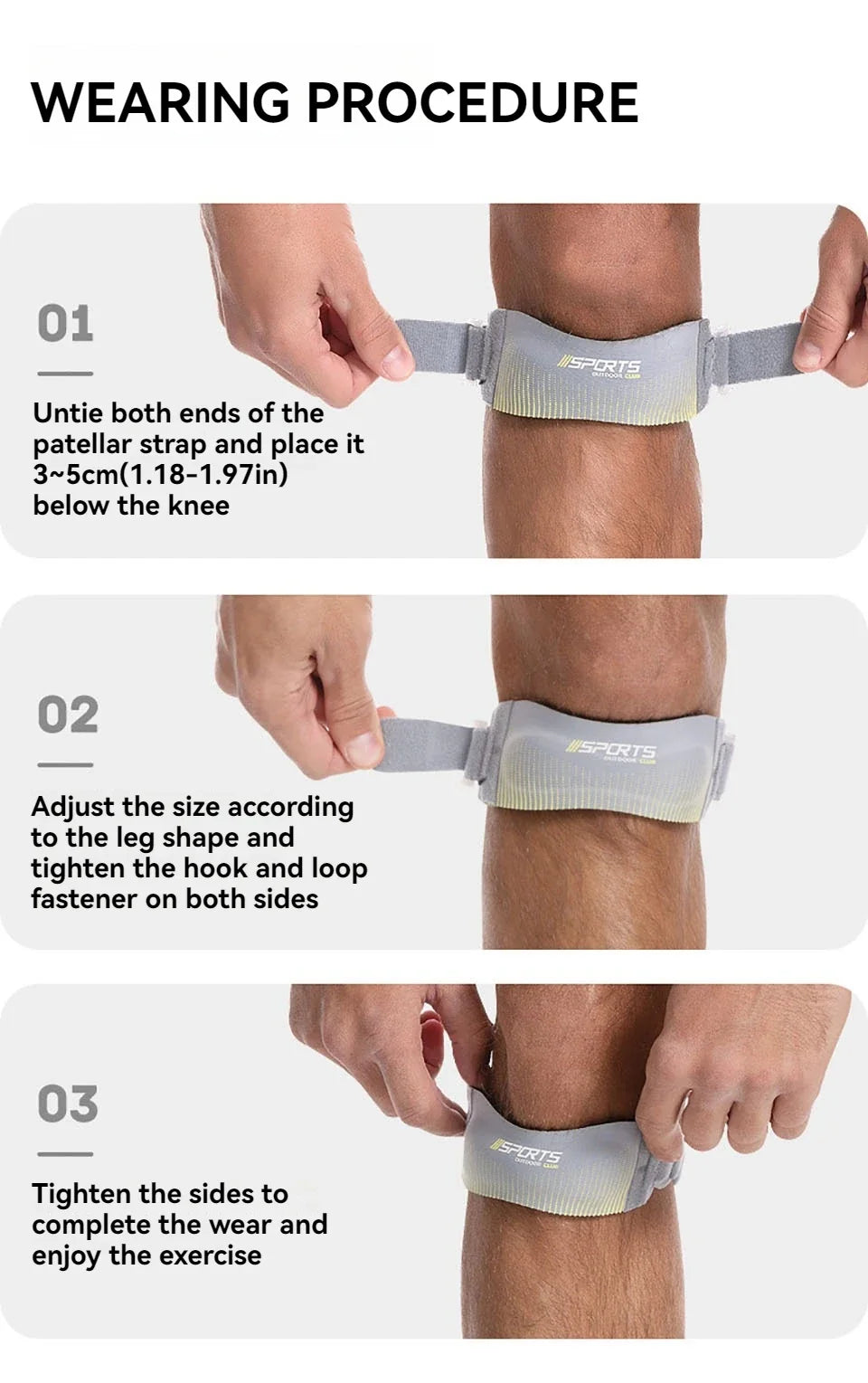 PatellaLock Adjustable Knee Support Strap