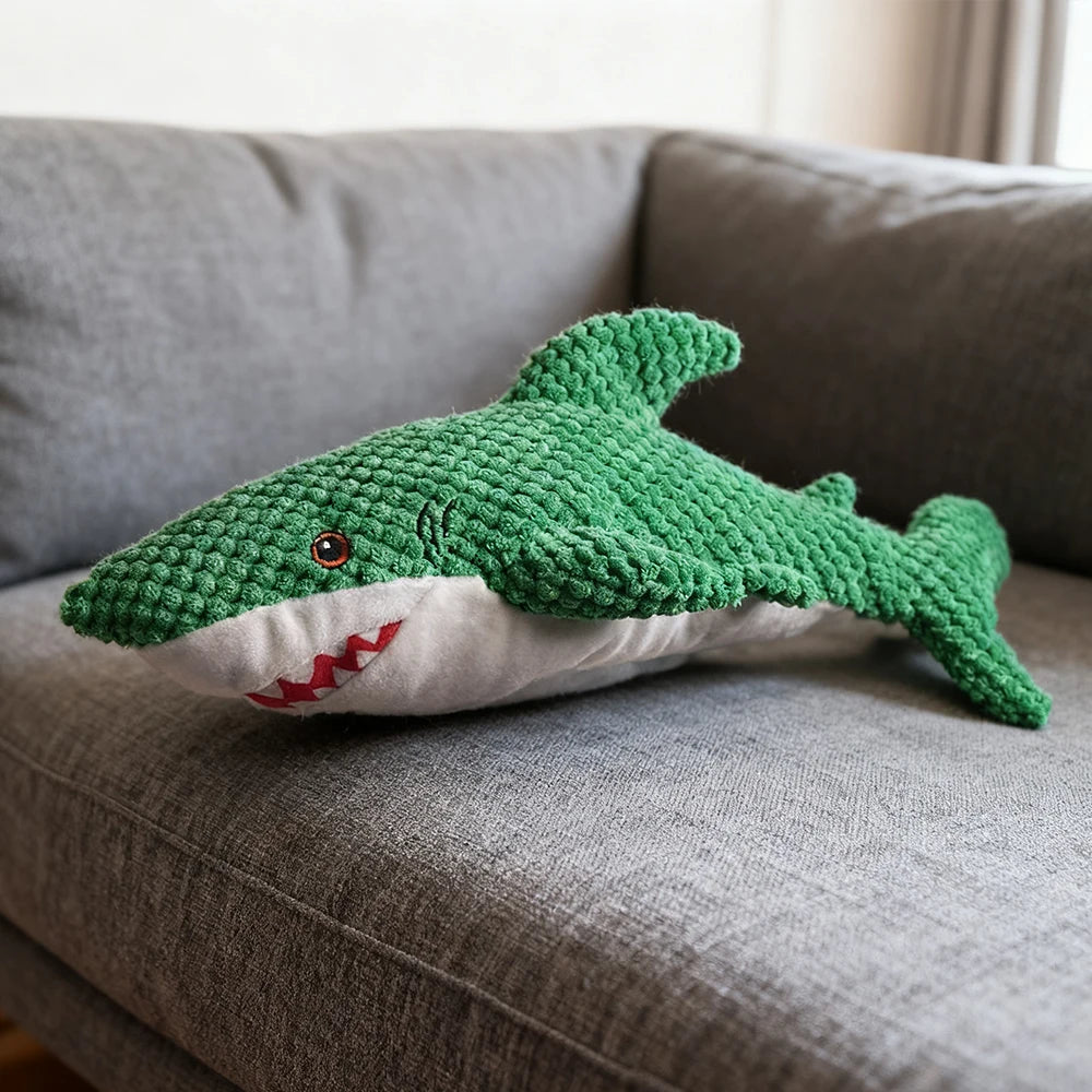 Shark-Shaped Chew-Resistant Plush Toy
