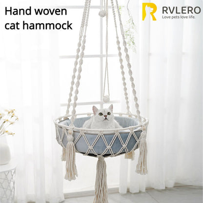 Handwoven Cat Hammock Swing