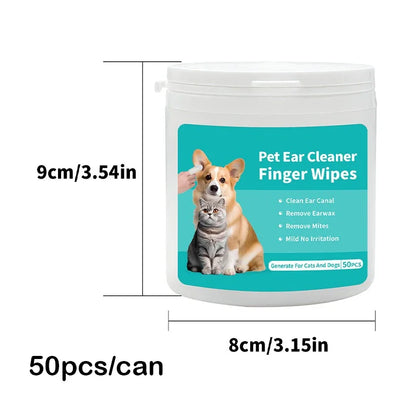 50 PCS Pet Ear Cleaning Kit