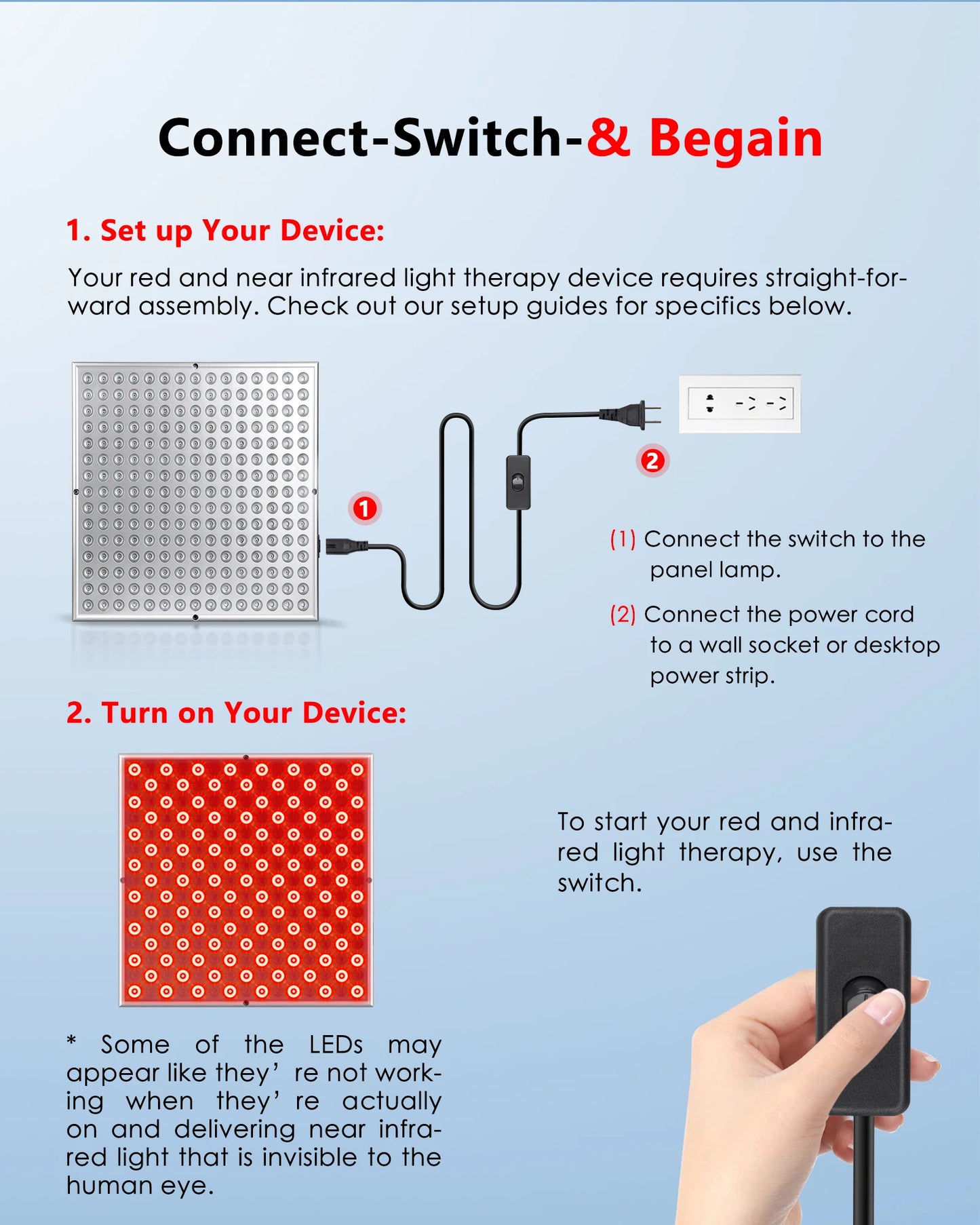 LED Red Light Therapy Panel