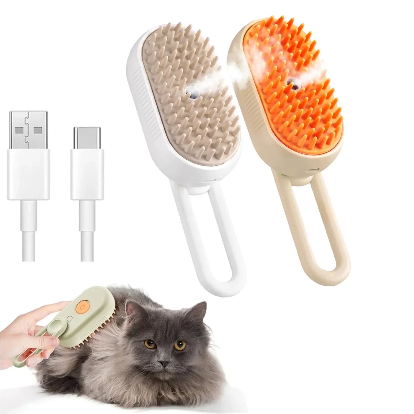 PurePaws 3-in-1 Steam Pet Brush