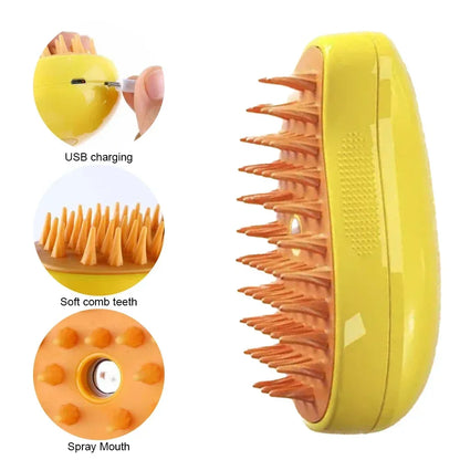 PurePaws 3-in-1 Steam Pet Brush