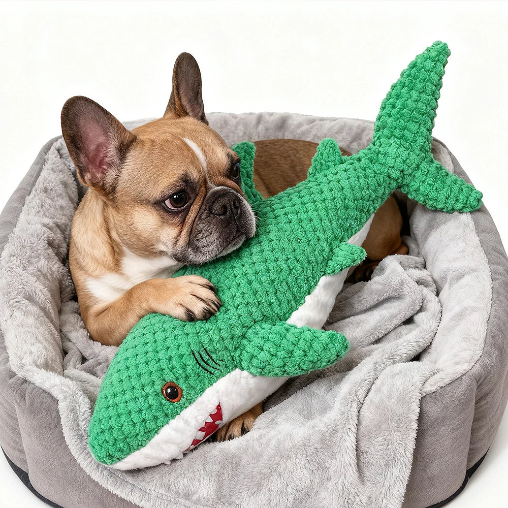 Shark-Shaped Chew-Resistant Plush Toy