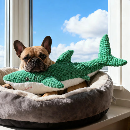 Shark-Shaped Chew-Resistant Plush Toy