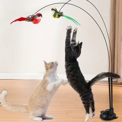 2-in-1 Cat Teasing Stick Set