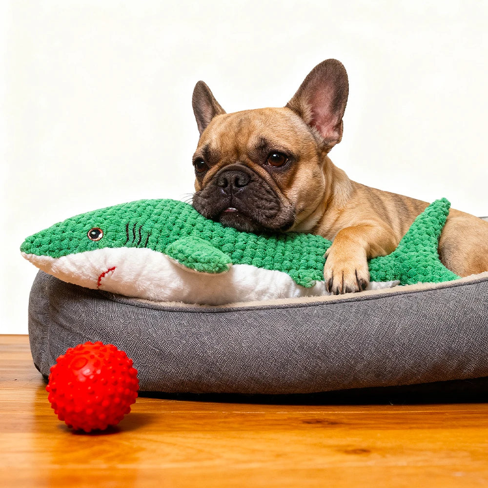 Shark-Shaped Chew-Resistant Plush Toy