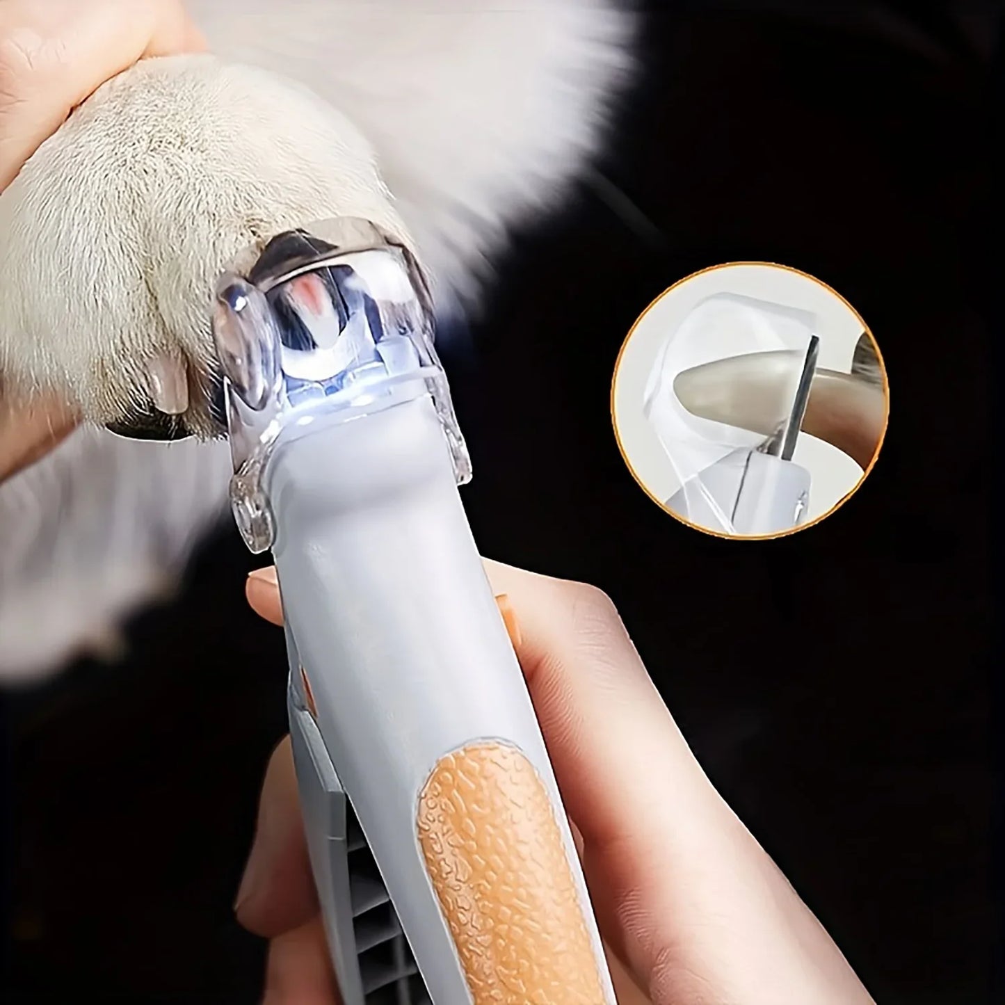 LED Light Pet Nail Clipper with Magnifying Glass