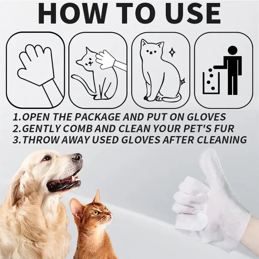 6Pcs Unscented Extra Thick Pet Cleaning Wipes