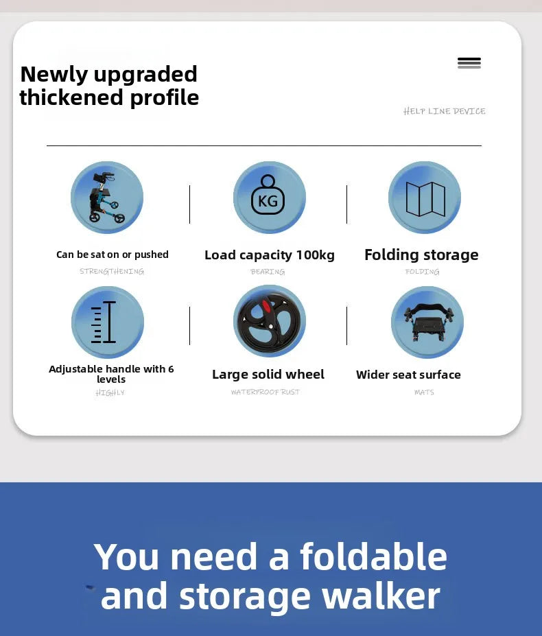 Voidwell MobilityFold™ Assistive Rollator Walker System