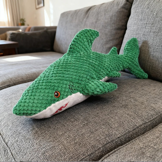 Shark-Shaped Chew-Resistant Plush Toy
