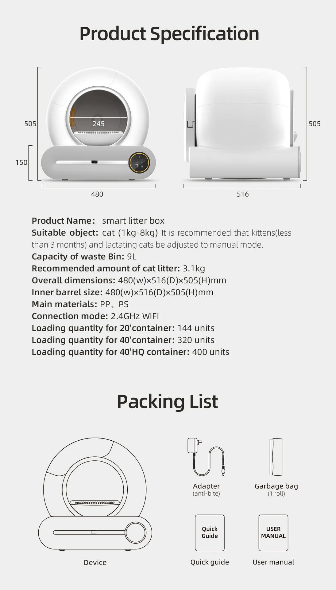 Tonepie 65L SmartClean Pro