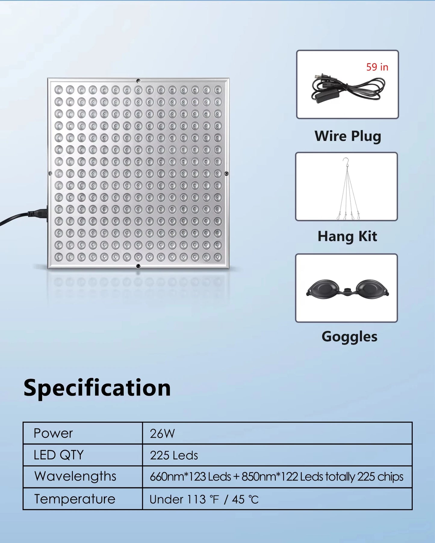 LED Red Light Therapy Panel