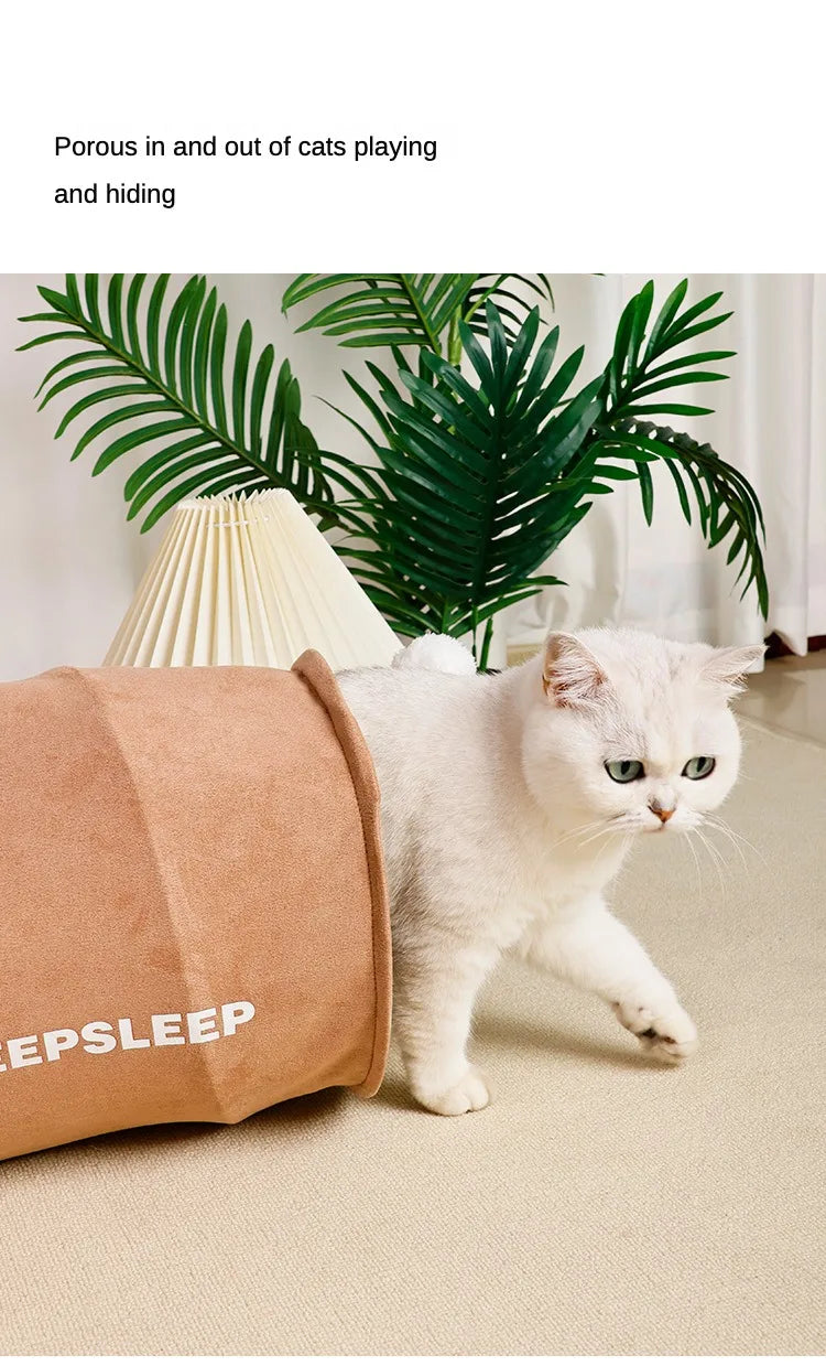 WhiskerWind Foldable Cat Tunnel
