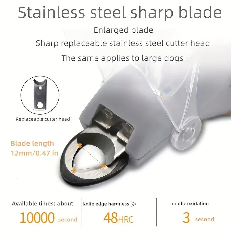 LED Light Pet Nail Clipper with Magnifying Glass