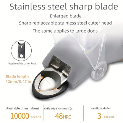 LED Light Pet Nail Clipper with Magnifying Glass