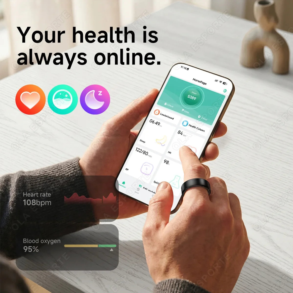 Ola Esporte Smart Ring