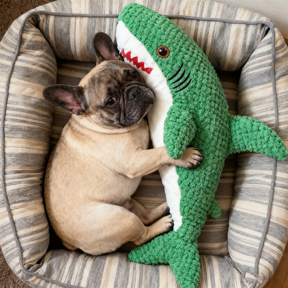 Shark-Shaped Chew-Resistant Plush Toy