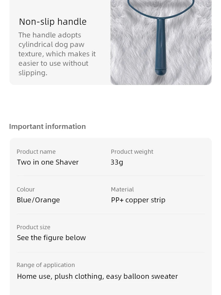 Portable Lint Roller & Fabric Shaver 2-in-1