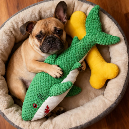 Shark-Shaped Chew-Resistant Plush Toy