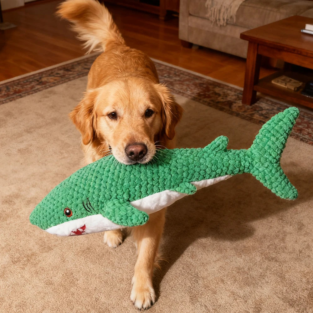 Shark-Shaped Chew-Resistant Plush Toy