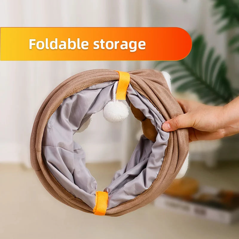 WhiskerWind Foldable Cat Tunnel