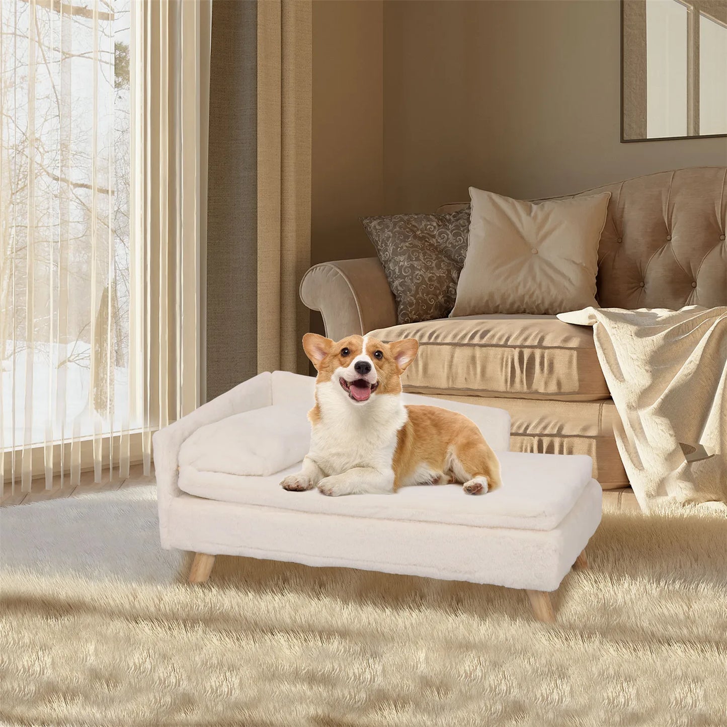 Nordic Elevated Pet Sofa Bed