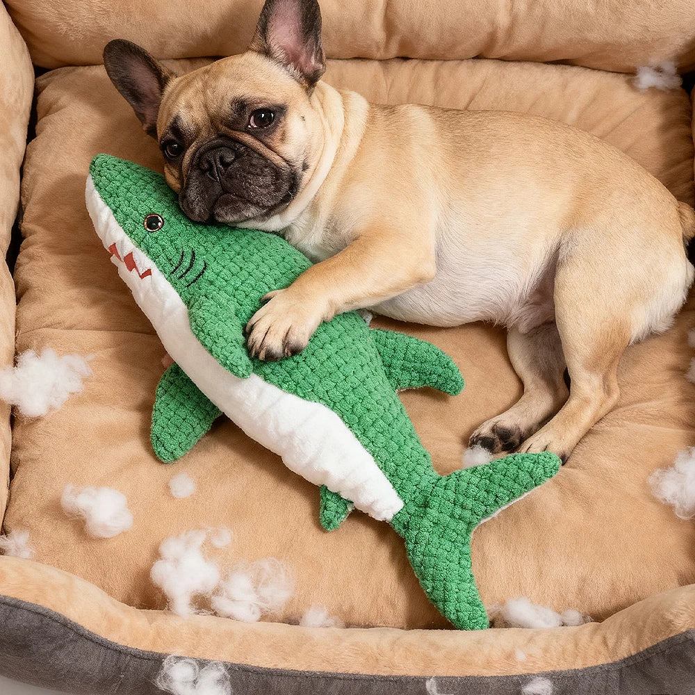 Shark-Shaped Chew-Resistant Plush Toy