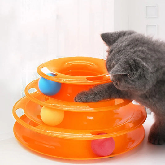 GalaxySpin 3-Layer Cat Track Toy