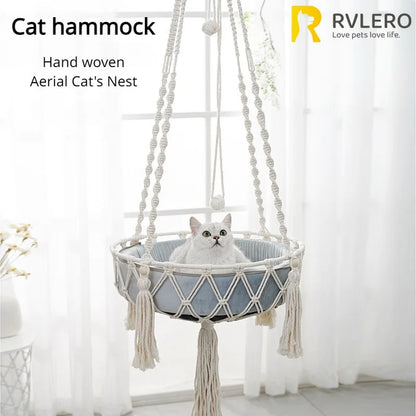 Handwoven Cat Hammock Swing