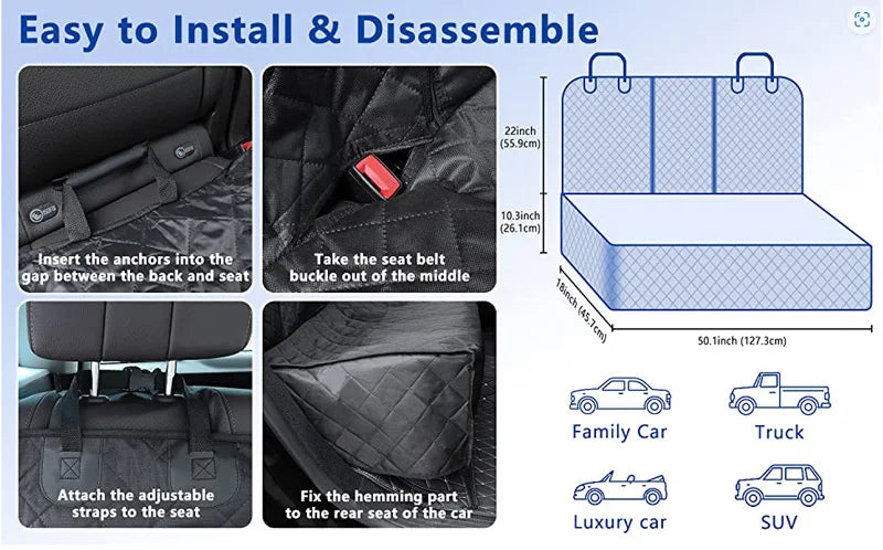 Dog Car Seat Cover Waterproof