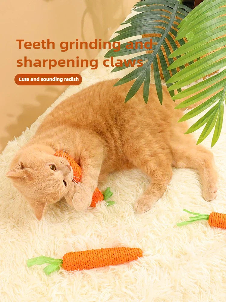 Cat Carrot Teeth Grinding Toy
