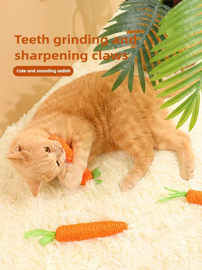 Cat Carrot Teeth Grinding Toy